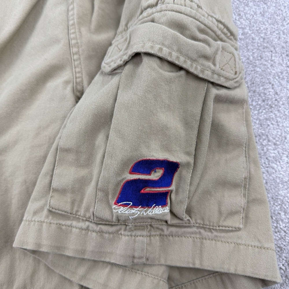 Men's Chase Authentic Nascar Rusty Wallace Cargo Shorts Tan Size‎ Medium